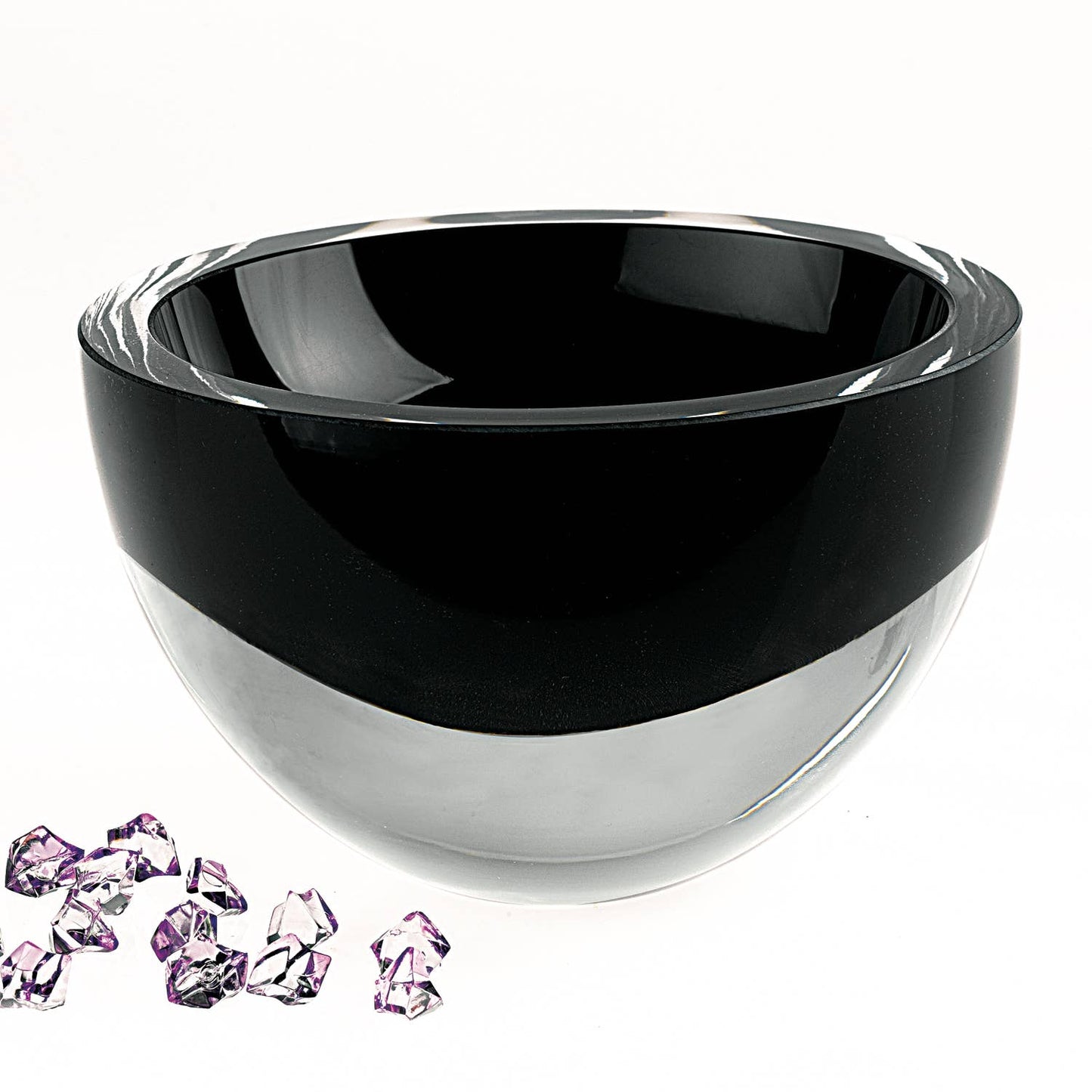 Jet Black Penelope Mouth Blown - Bowl