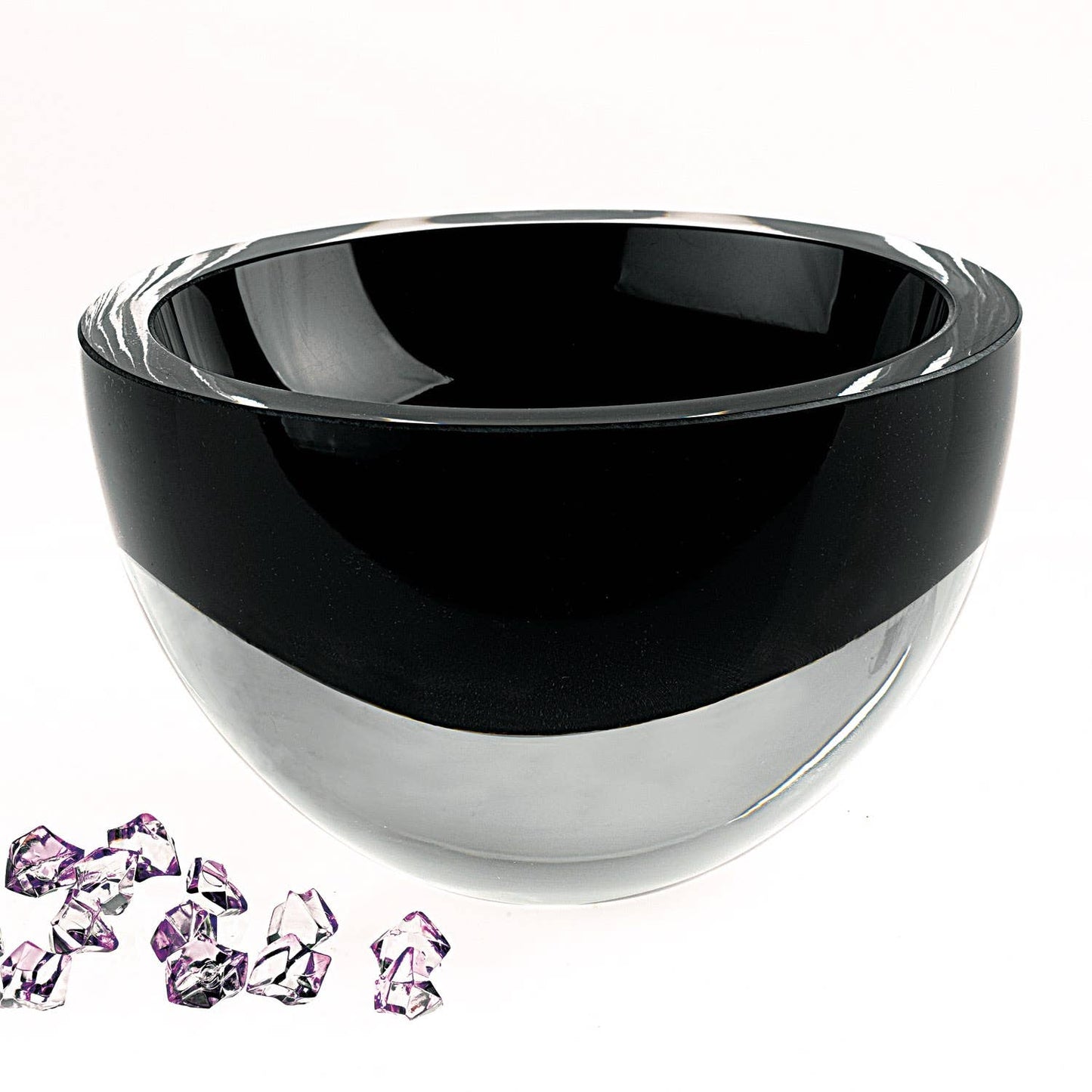 Jet Black Penelope Mouth Blown - Bowl