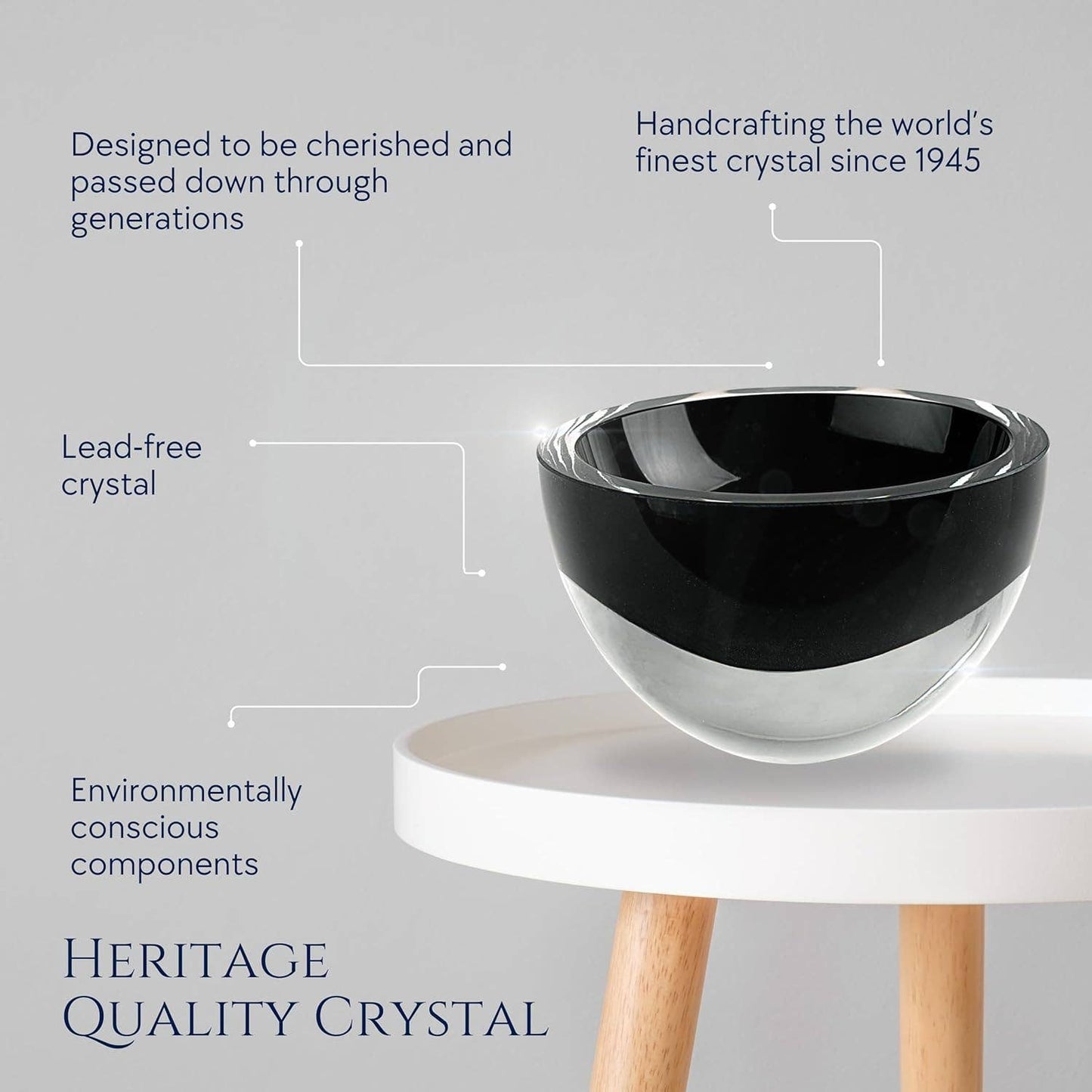 Jet Black Penelope Mouth Blown - Bowl