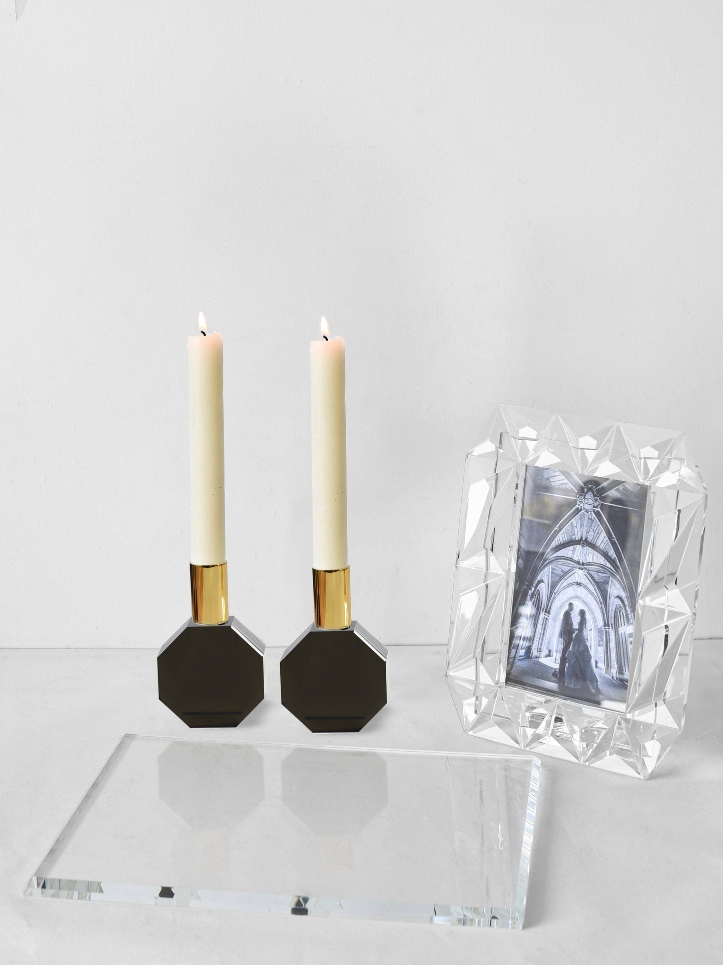 Octagon Candleholder: SMOKE