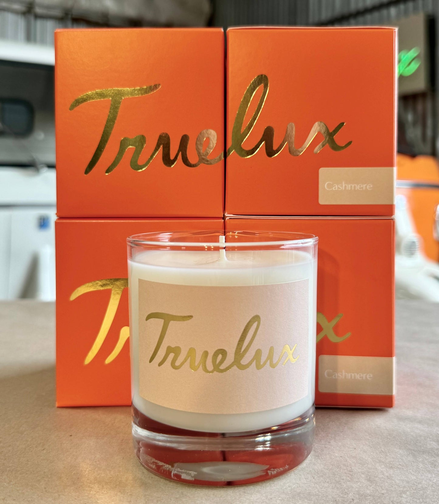 Cashmere Soy Lotion Candle (Warm Vanilla + Tobacco)