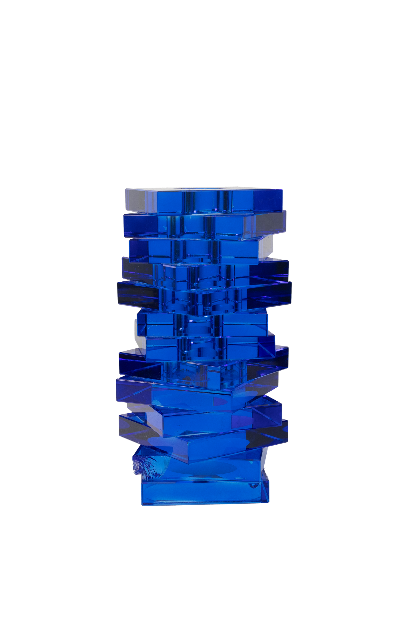 Crystal Twist Vase - Blue