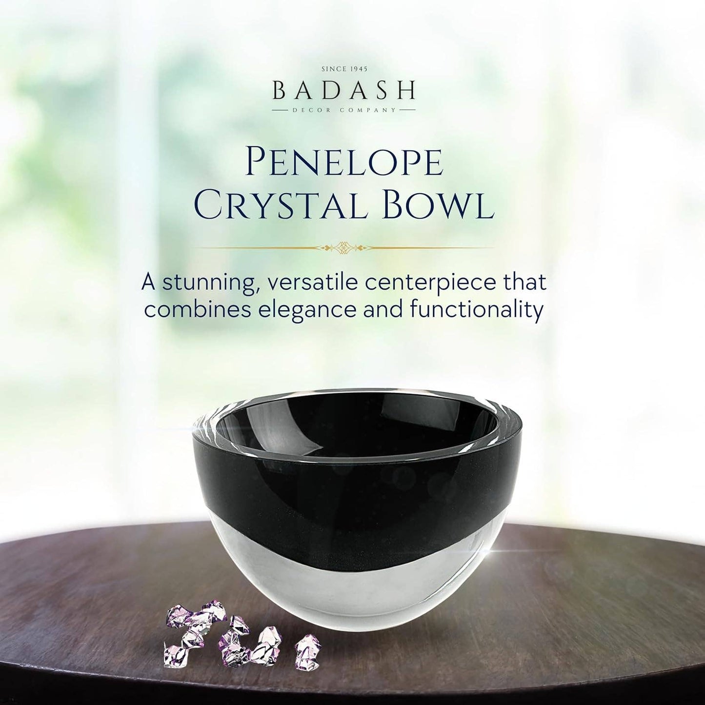 Jet Black Penelope Mouth Blown - Bowl