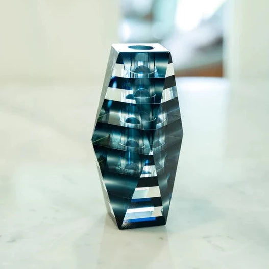 stripes Glass Vase - Flower Vase