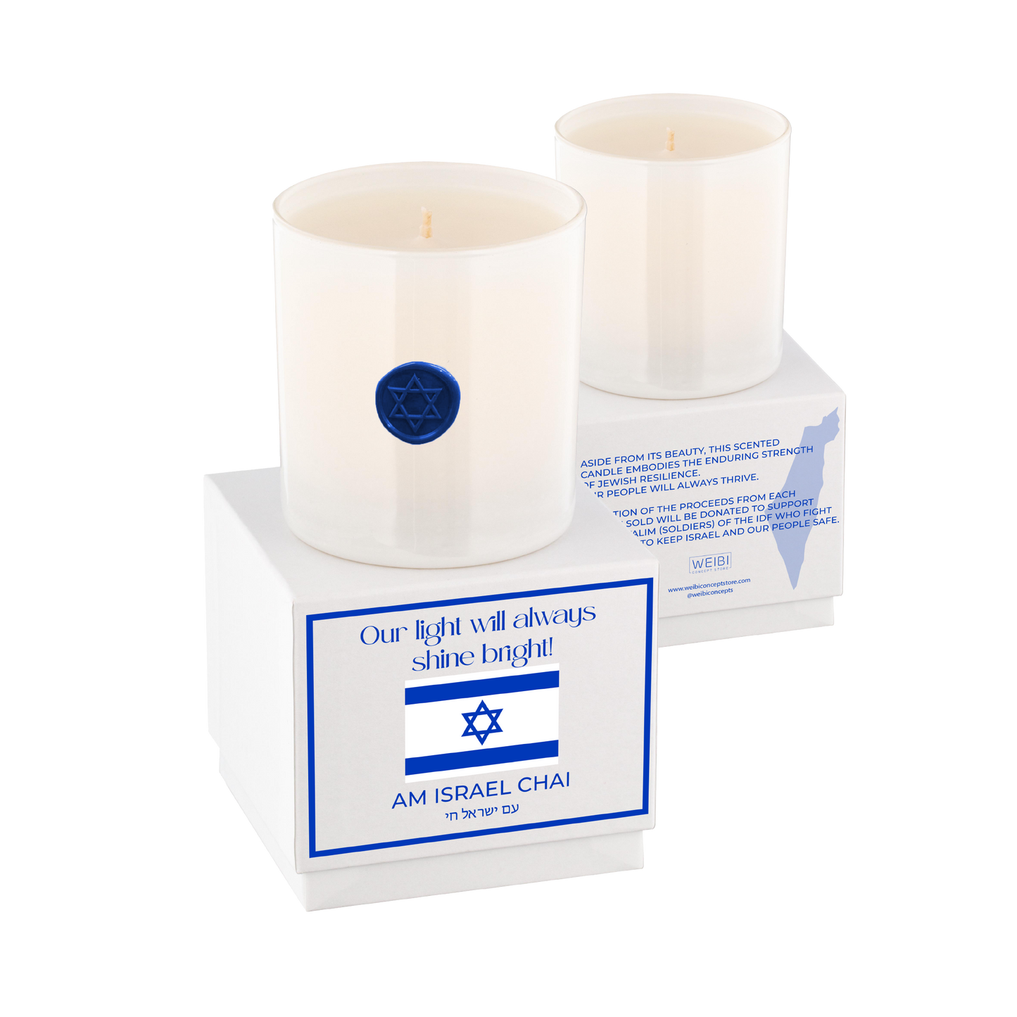 Am Israel Chai - Scented Candle (donation included)