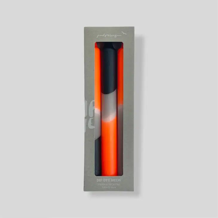 Dip Dye Neon Set of 3- Candles