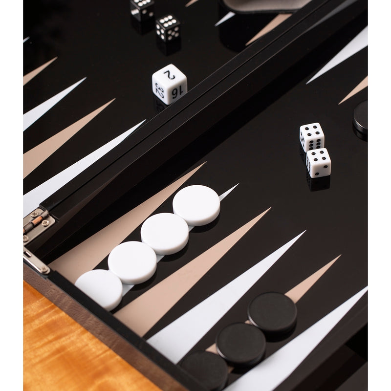 Medium Black Acrylic Backgammon set