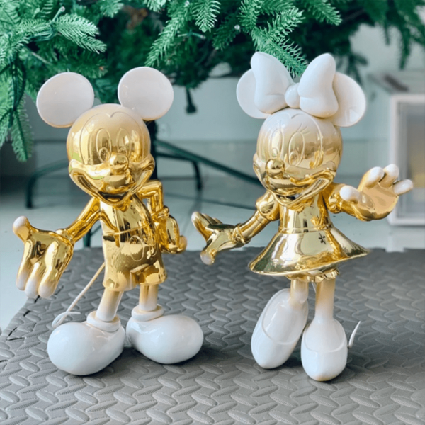 Mickey Welcome Degrade Gold & White - 30 CM Sculpture