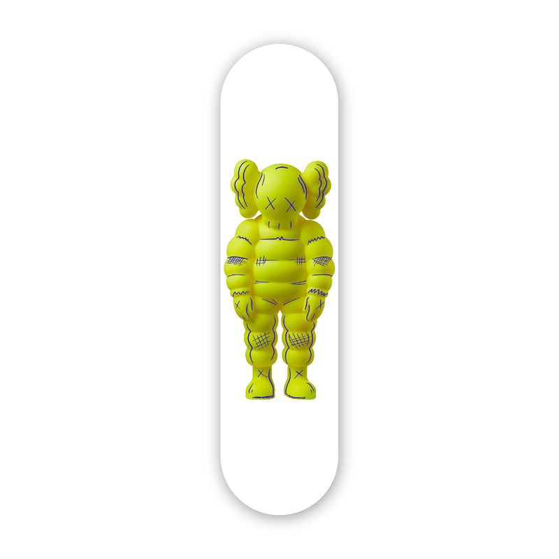 Kaws What Party Inspired White Background- Acrylic Skate Wall Art