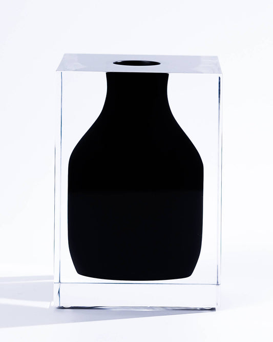 Floating Narrow Neck Vase – SoHo Black