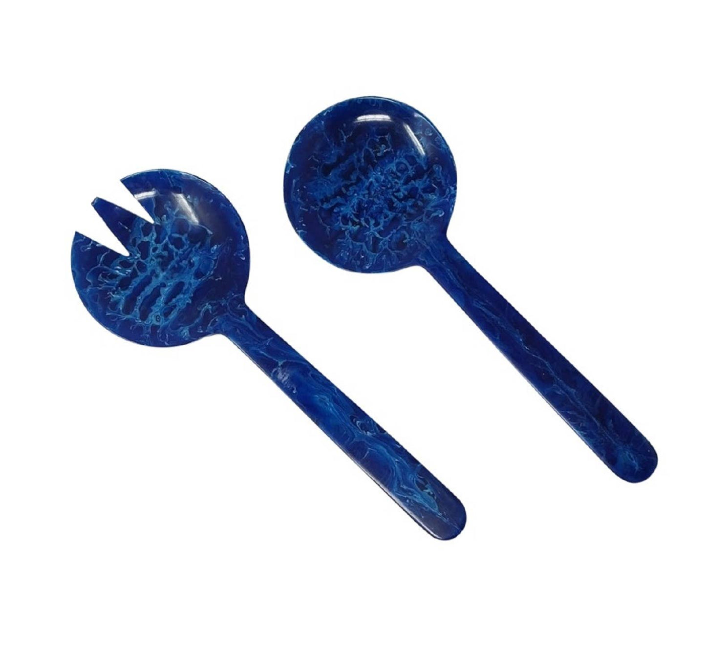 Resin Salad Servers Set - Blue