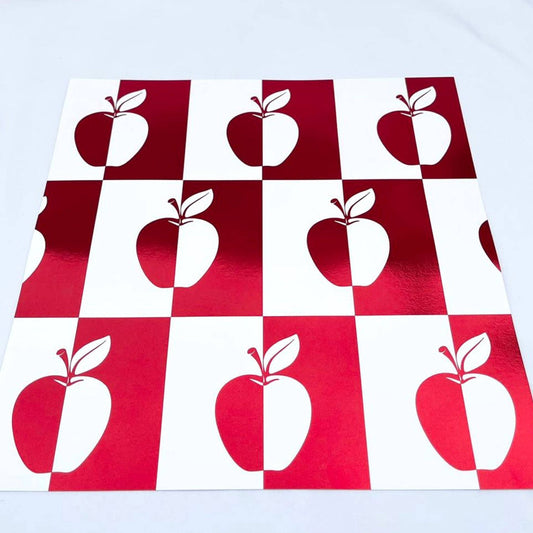 Foil Mondrian Apples - 16 Foil Paper Placemats