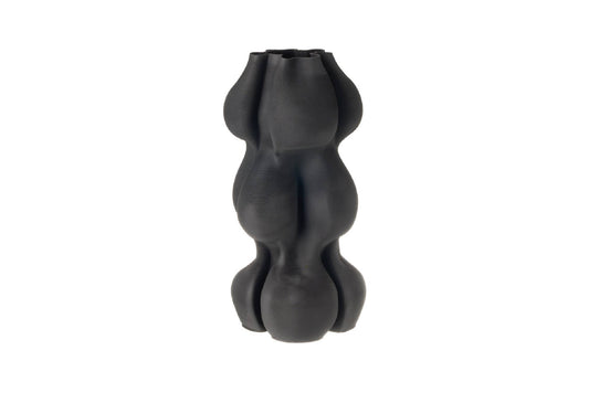 Bubble Ceramic Vase Black - Medium