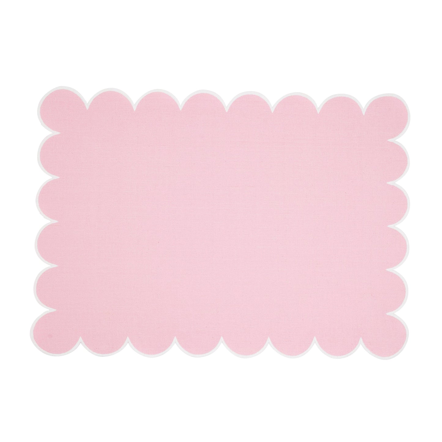 Scalloped Hem Placemat: Rust / 14"x20" - Set of 4