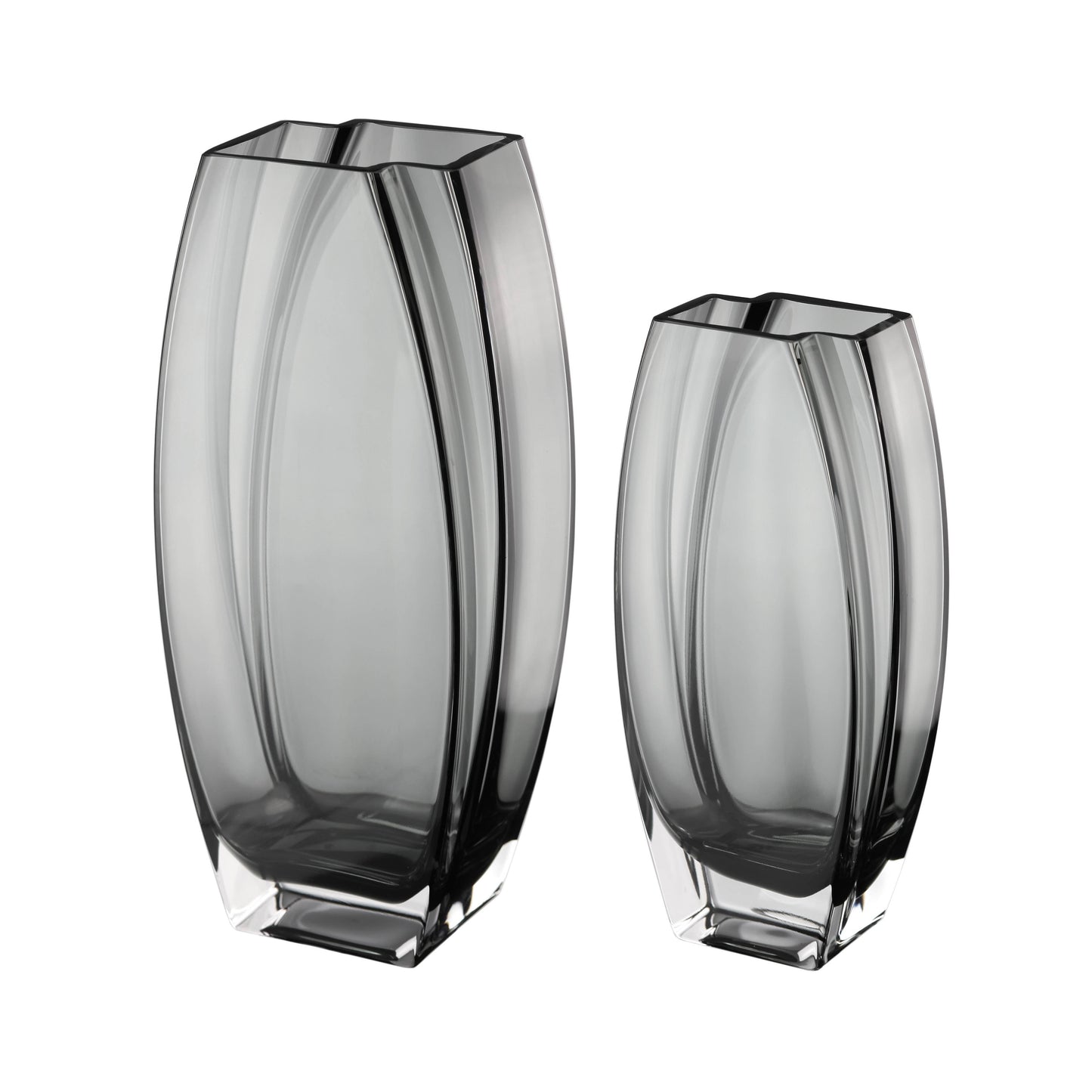 Precision Vase Transparent Gray - 12"H