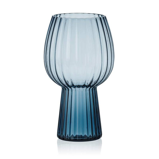 Phoebe Optic Blue Goblets, Set of 4