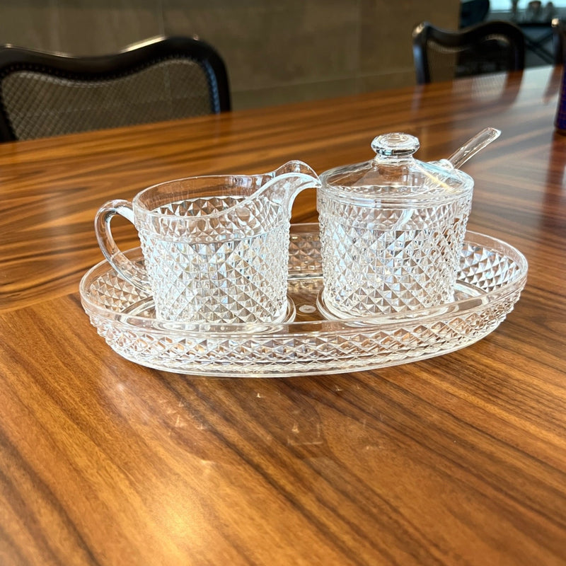 Diamond-Cut Sugar & Creamer Set