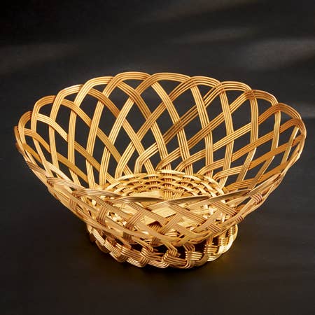 Bread/Fruit Basket - Gold Weave