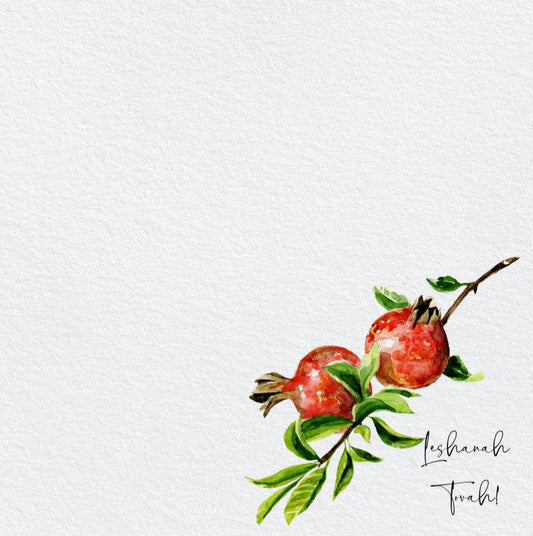 Pomegranate Watercolor (English) - 24 Paper Placemats