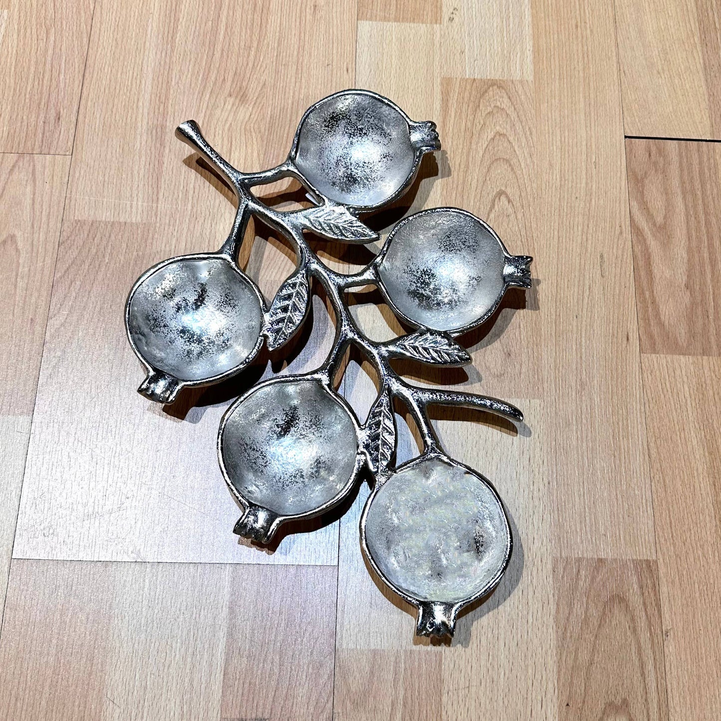Silver Pomegranate Bowl - 5 section
