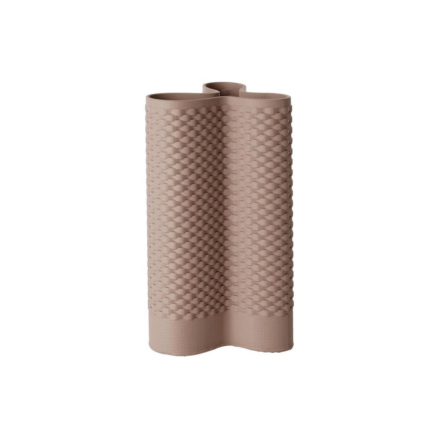 Threaded Ceramic Vase - Taupe