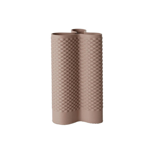 Threaded Ceramic Vase - Taupe