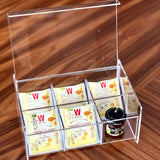 6-Compartment Acrylic Tea Bag Box