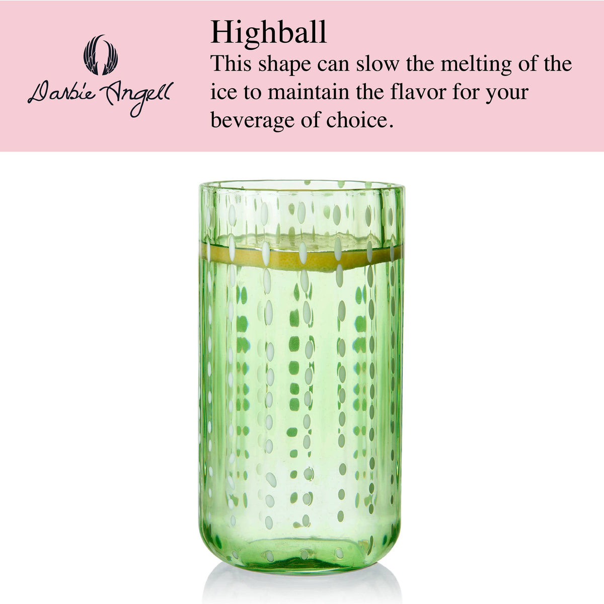Dappled Clouds Seafoam Highball Glasses, Set of 4