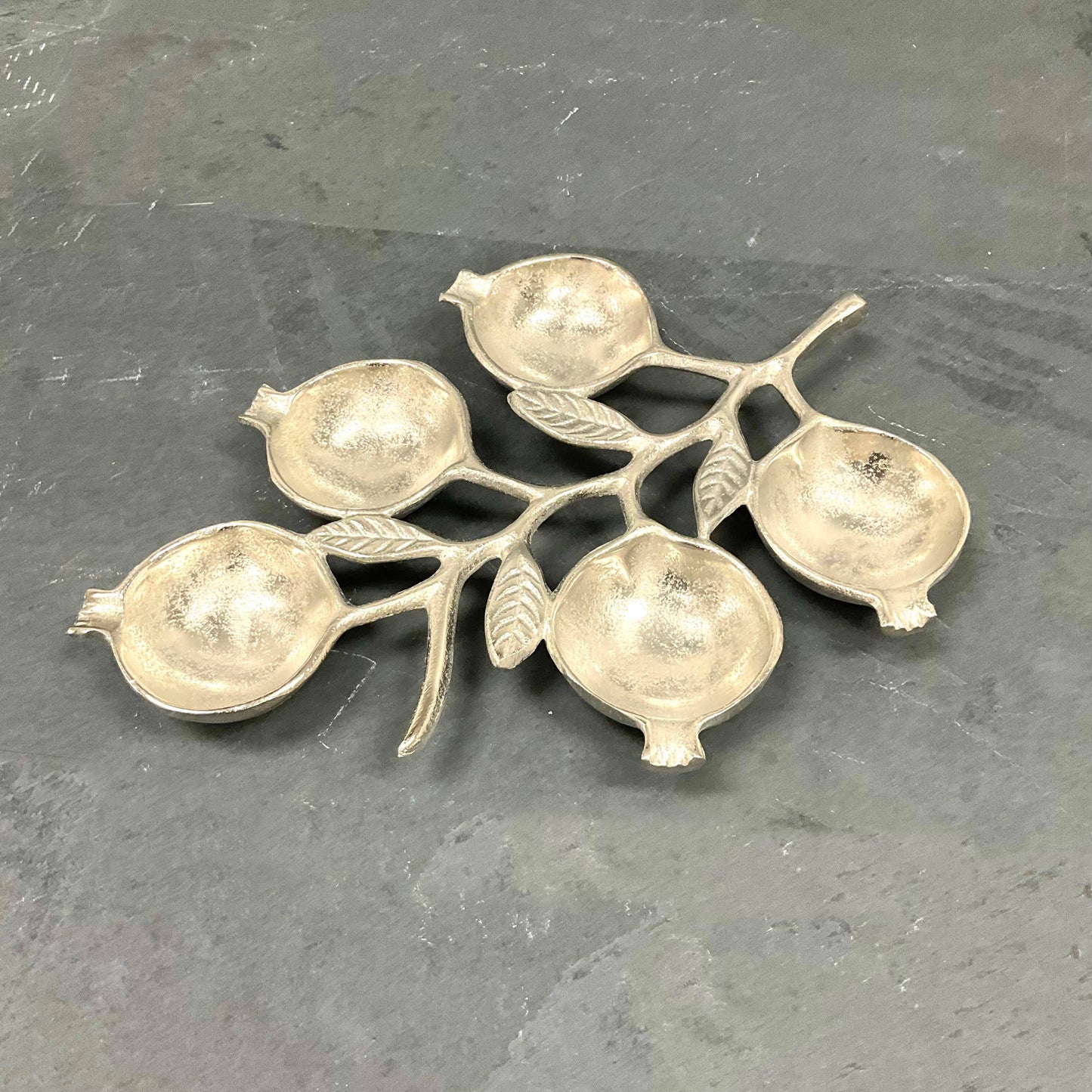 Silver Pomegranate Bowl - 5 section