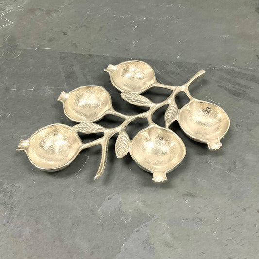 Silver Pomegranate Bowl - 5 section