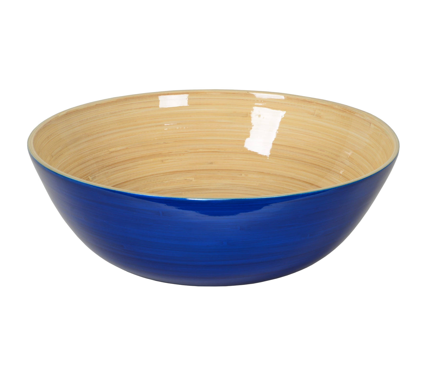 Bamboo Classic Bowl & Matching Servers - Blue