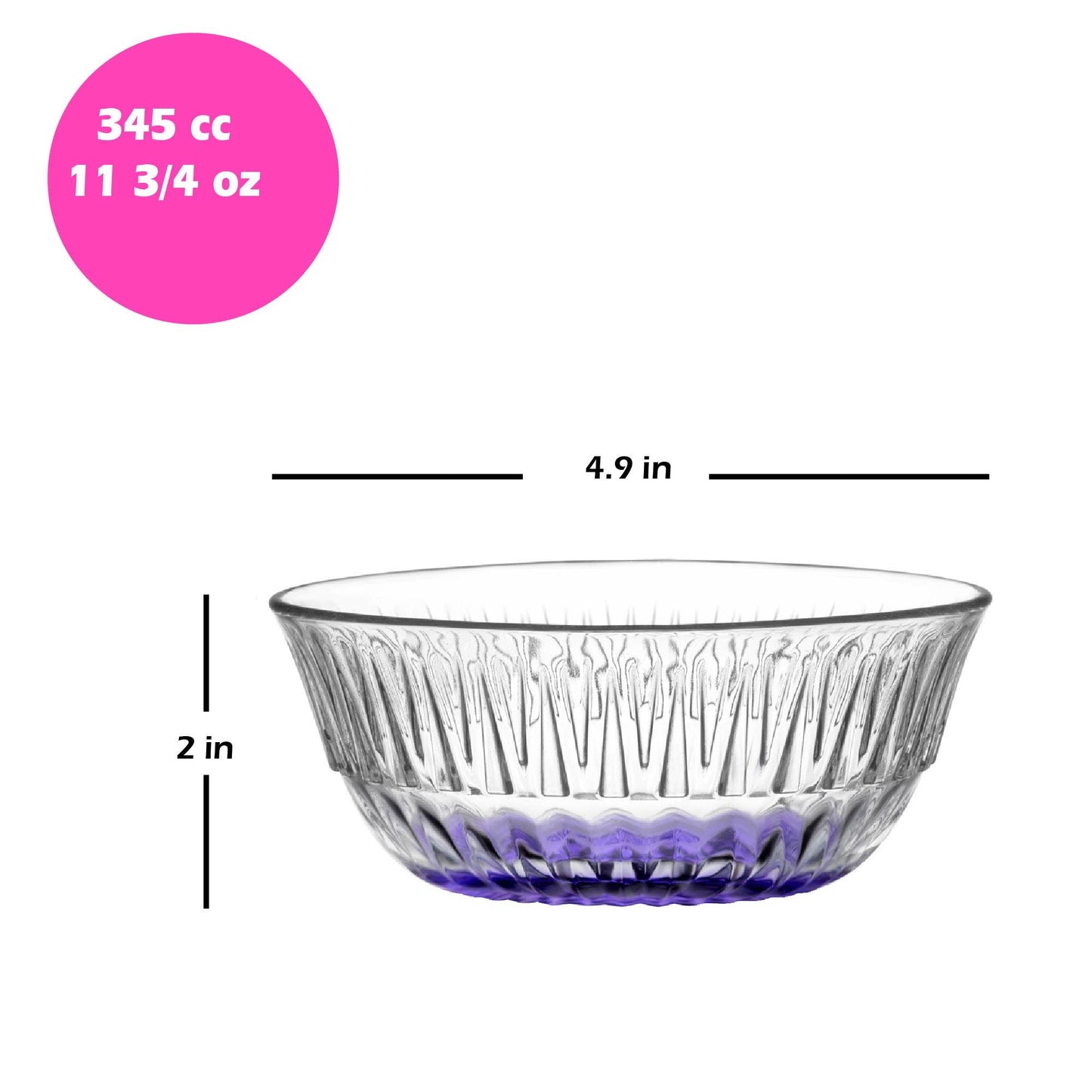 Colored Glass Bowls - Set of 6