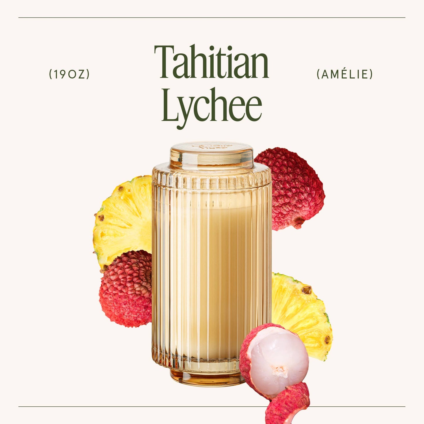 Scented Candle - Tahitian Lychee - 19oz | La Jolie Muse