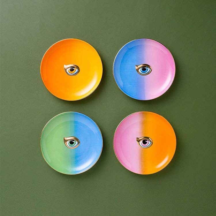 Powerful Aura Energy Evil Eye Round Dish - 8 Pcs