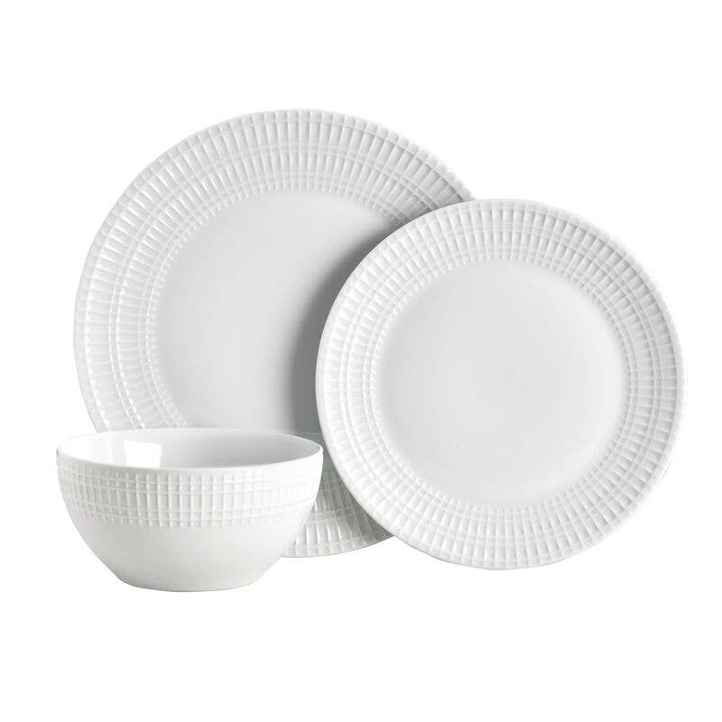 Everyday White® Dillan 12-Piece Dinnerware Set, Service for 4