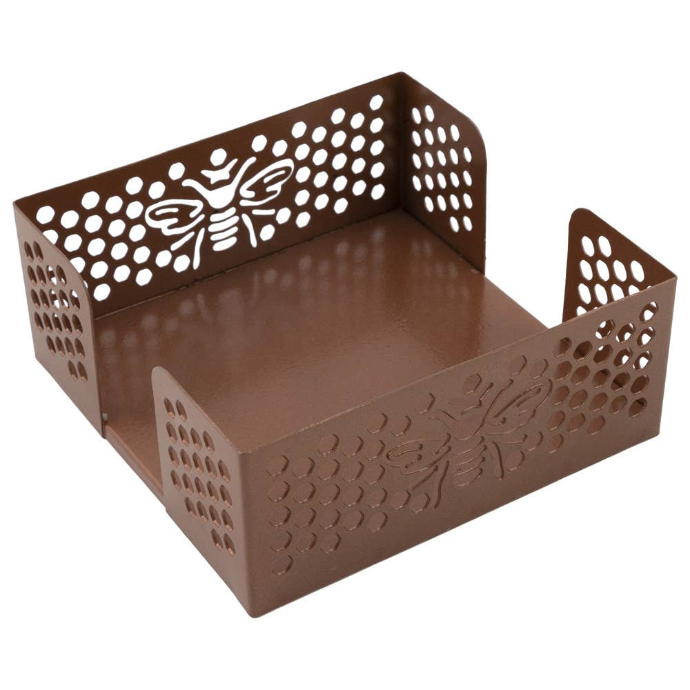Paper Cocktail Napkin Metal Caddy Bee Copper