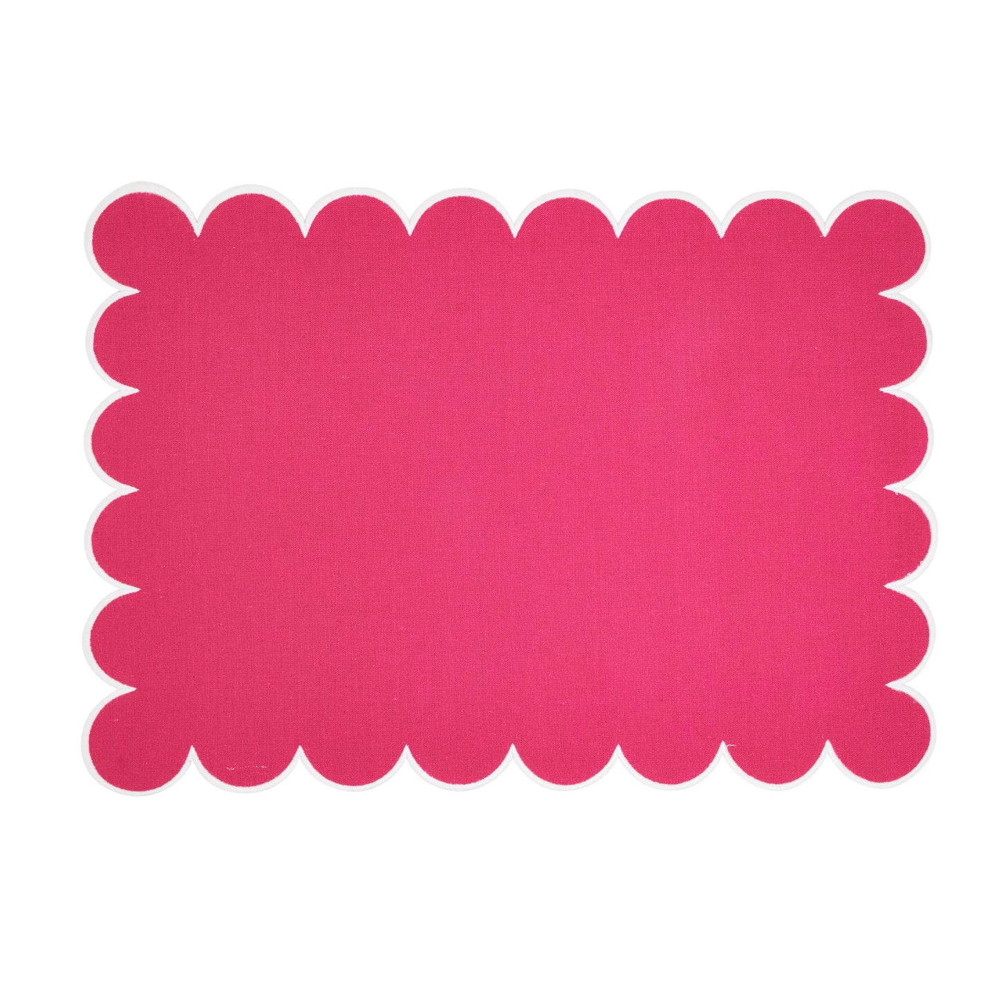 Scalloped Hem Placemat: Rust / 14"x20" - Set of 4