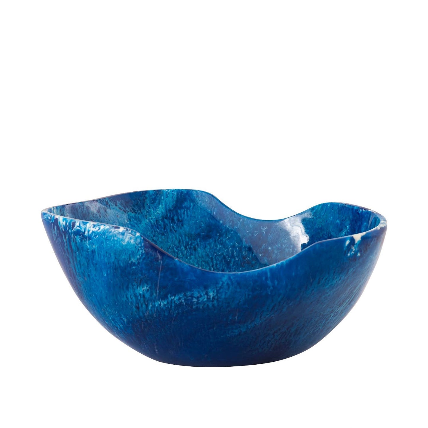 Abstract Resin Fruit Bowl - Blue