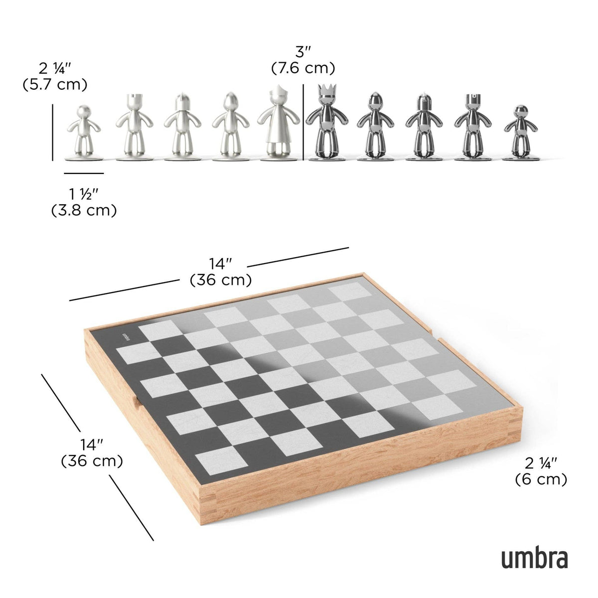 Chess Set Umbra Buddy Game Modern Home Decor