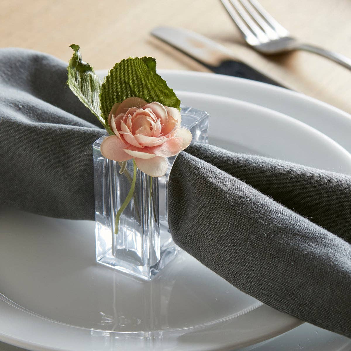 2-In-1 Budvase Napkin Ring (Set of 4 Pcs)