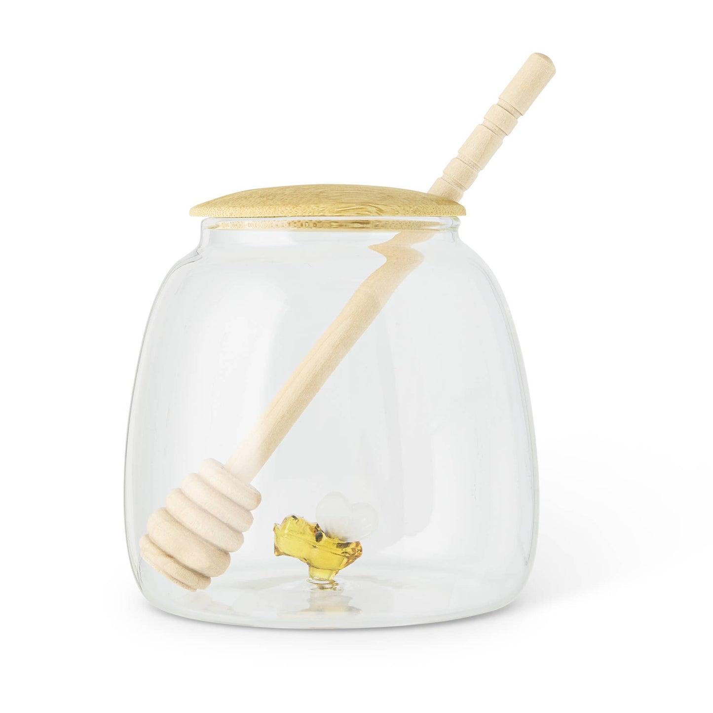 Glass Honey Jar - Bee Icon