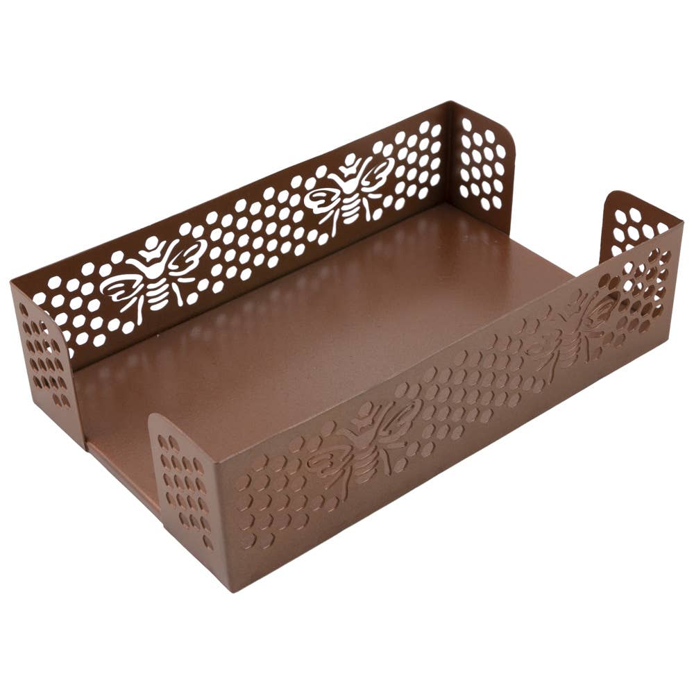 Paper Guest Towel Metal Caddy Bee Copper