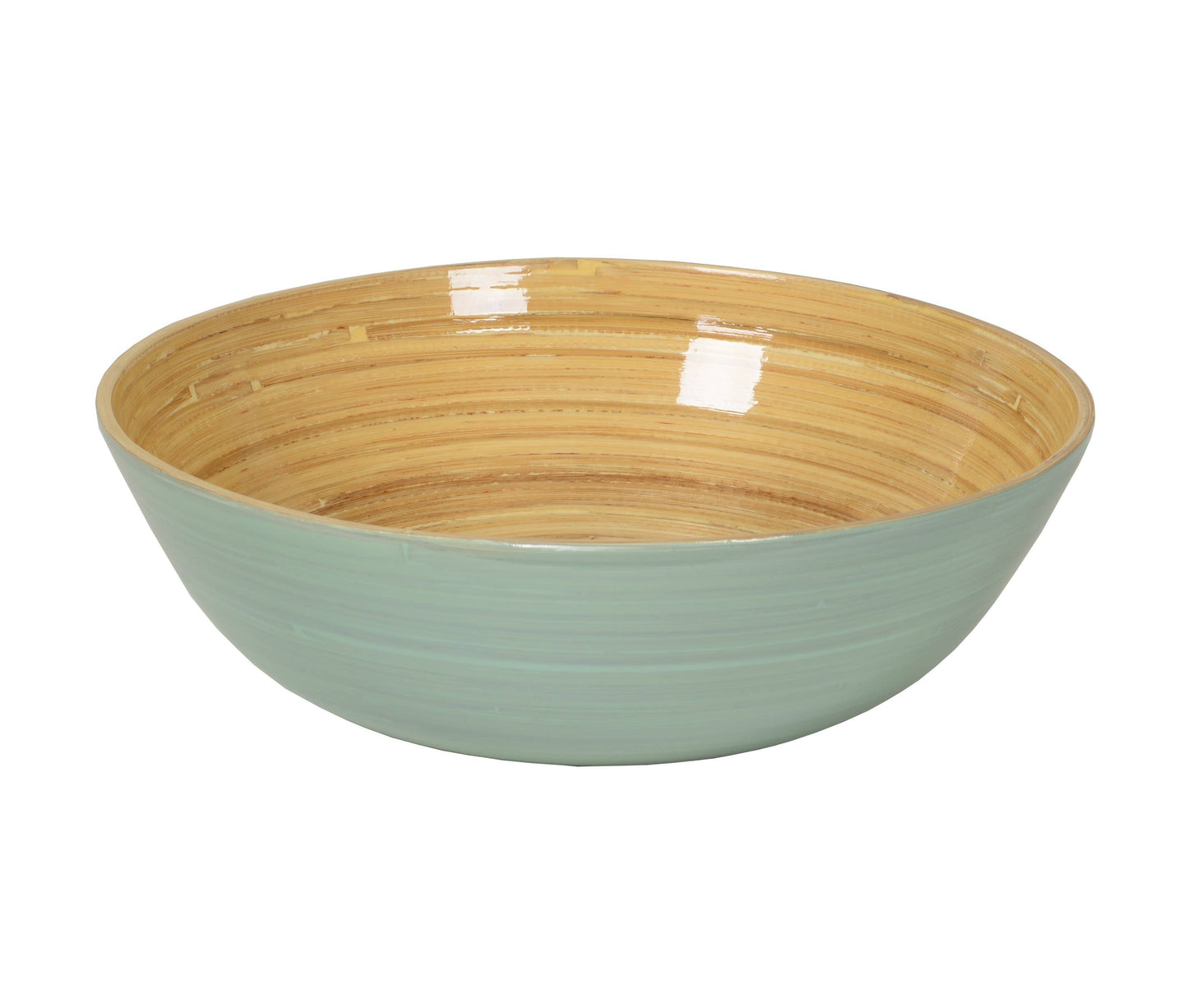Bamboo Classic Bowl & Matching Servers - Ice Blue