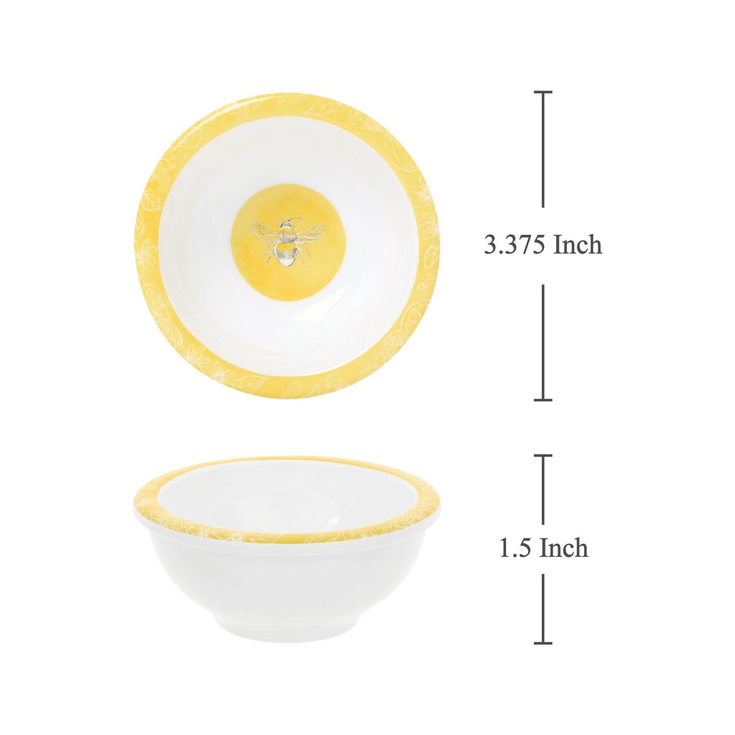 6-Piece Sweet Bee 3 3/8" Mini Bowl