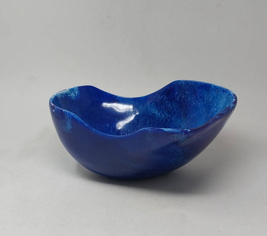 Abstract Resin Fruit Bowl - Blue