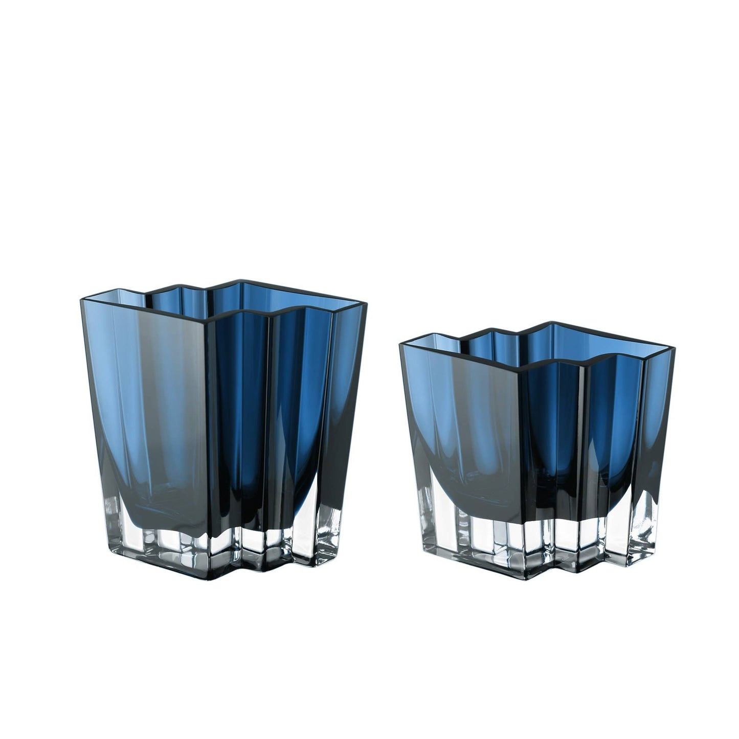 Chevron Vase Blue - Large
