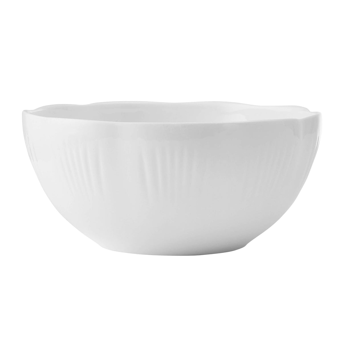 Flora Scalloped 12-Piece Bone China Dinnerware Set, Service for 4