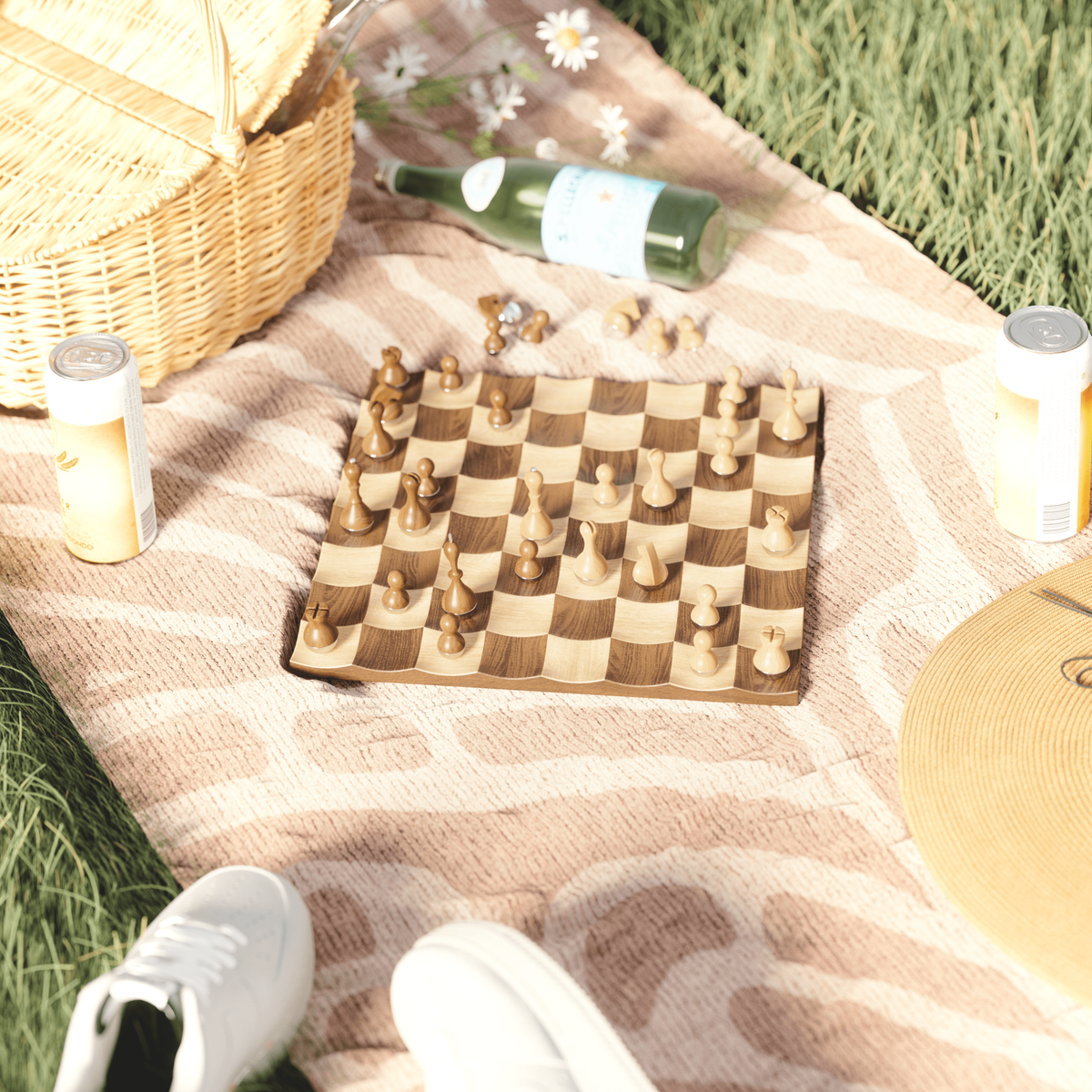 Chess Set Wobble Modern Game Home Decor Umbra