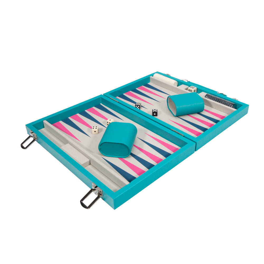 Leatherette Travel Backgammon Set - Game