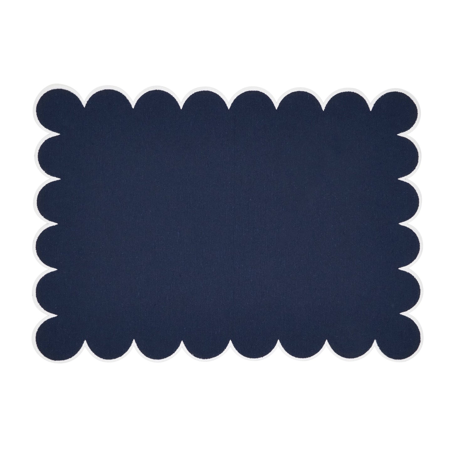 Scalloped Hem Placemat: Rust / 14"x20" - Set of 4